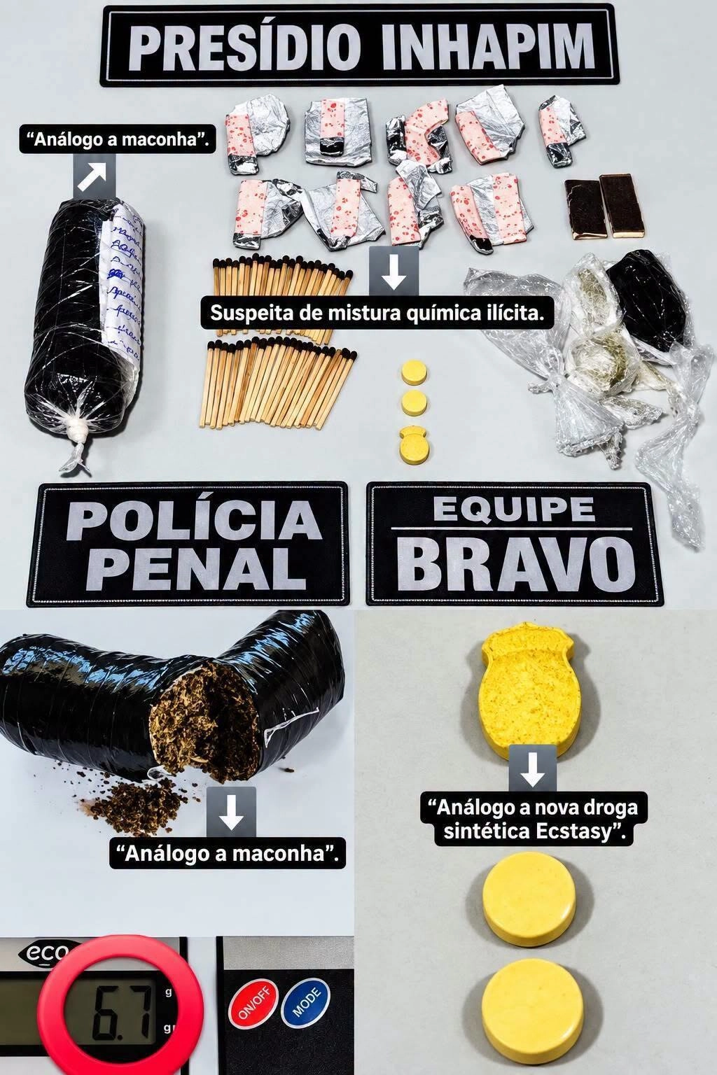Visitante é presa ao tentar entrar com maconha e ecstasy em unidade prisional de Inhapim