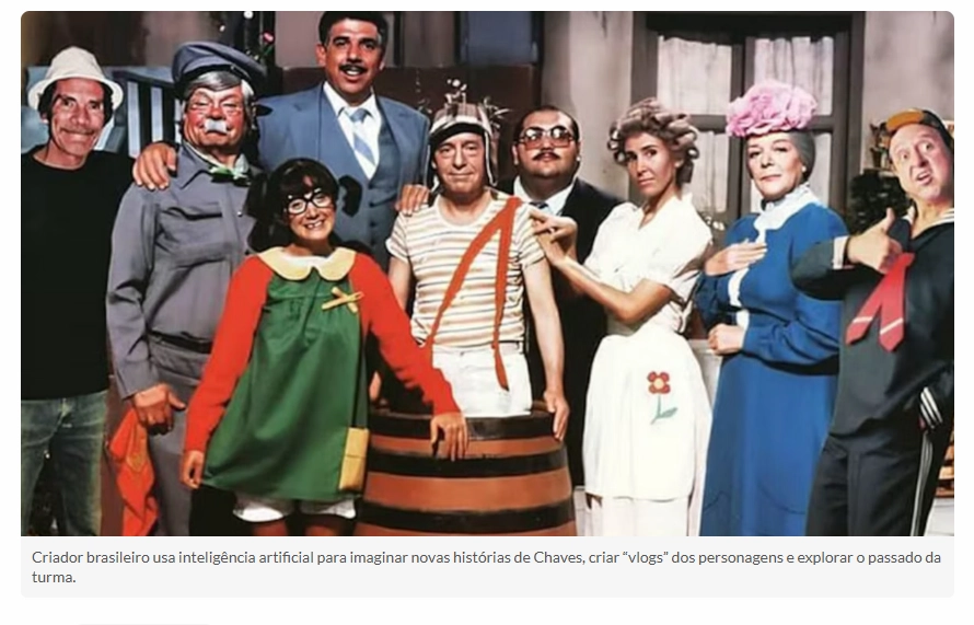 Série Chaves ganha novas histórias em vídeos criados com inteligência artificial que já somam 50 milhões de visualizações