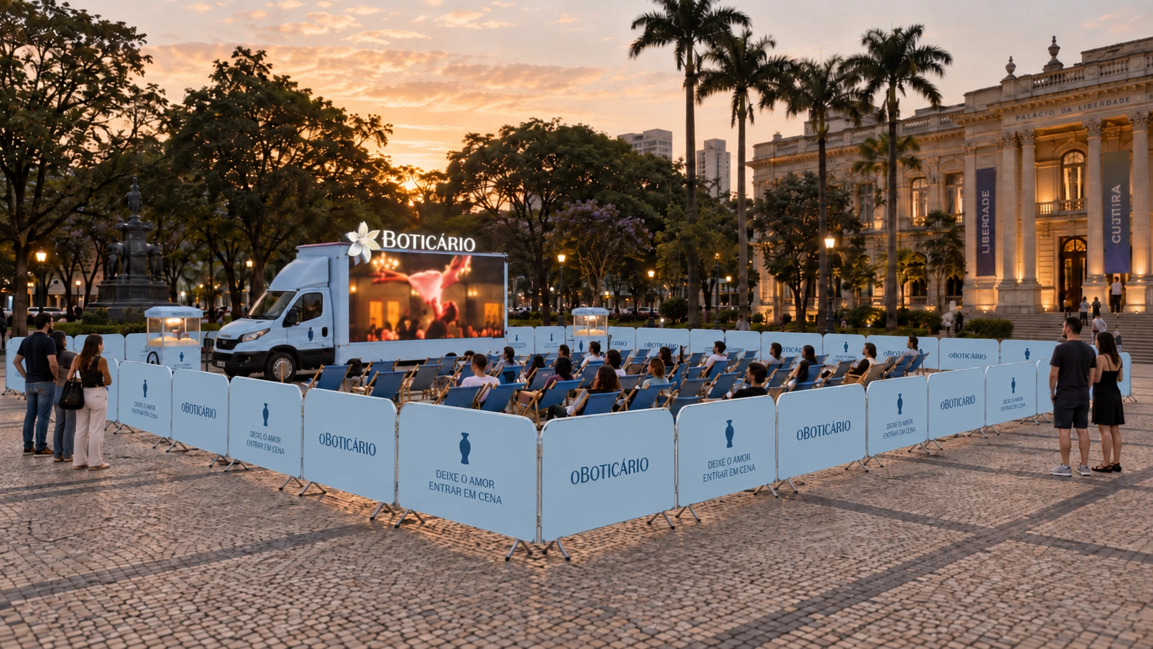 O Boticário leva cinema à praça central de Manhuaçu neste sábado com o projeto "Deixe o Amor Entrar em Cena"