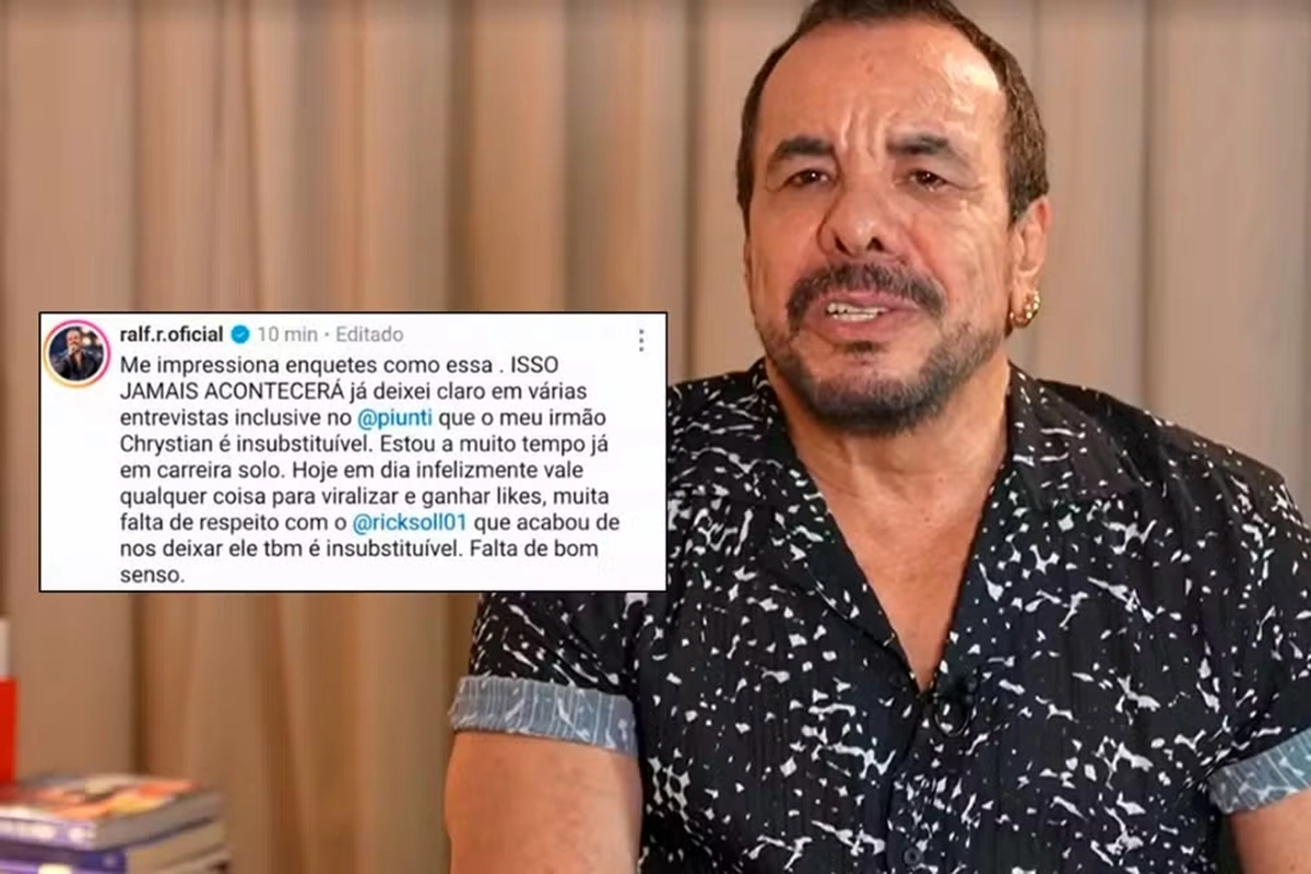 Ralf se revolta ao ser cogitado como substituto de Rick em dupla com Renner