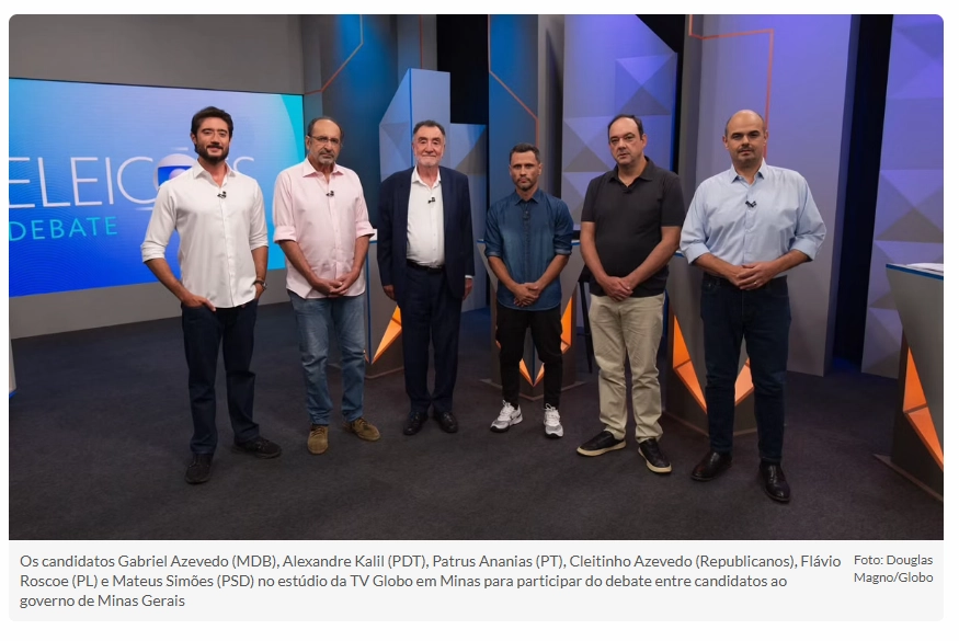 Debate 2026 em Minas: Cleitinho sai da defensiva, Patrus se atrapalha e Simões abandona Zema