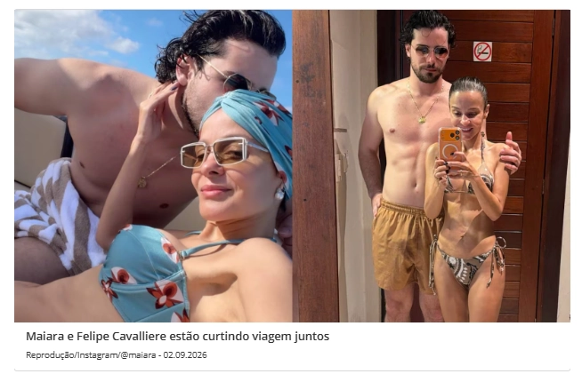 Maiara refaz foto de biquíni que chamou a atenção do namorado: ‘Agora ele está aqui’
