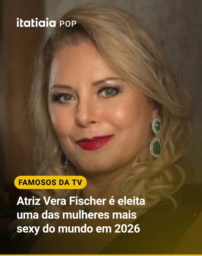 Atriz Vera Fischer de 74 anos é eleita uma das mulheres mais sexy do mundo em 2026